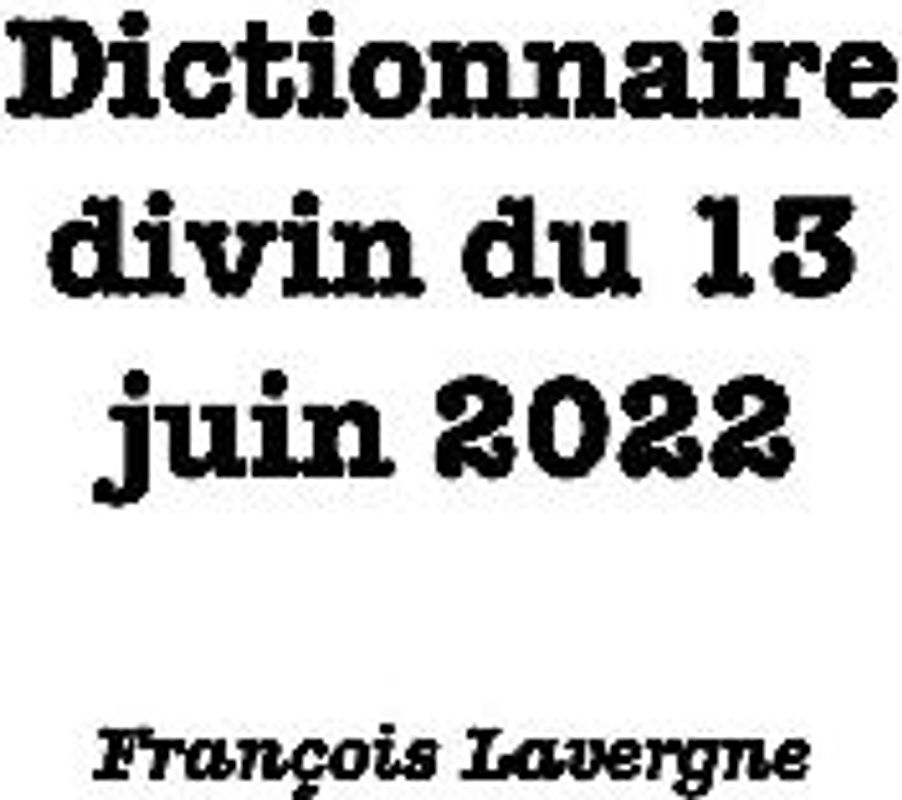 Le dictionnaire divin