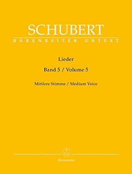 Lieder, Band 5 (Mittlere Stimme). Singpartitur, Sammelband, Urtextausgabe. BÄRENREITER URTEXT