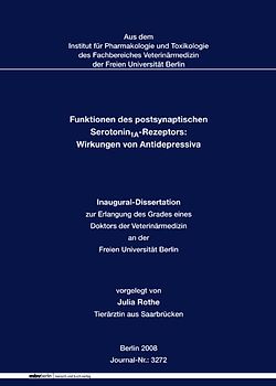 Funktionen des postsynaptischen Serotonin1A-Rezeptors: Wirkungen von Antidepressiva