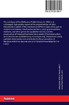 The catalogue of the Melbourne Public Library for 1861