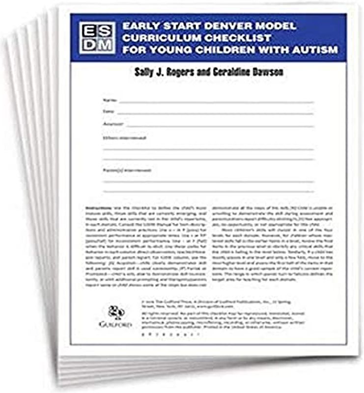 Early Start Denver Model Curriculum Checklist for Young Children with Autism