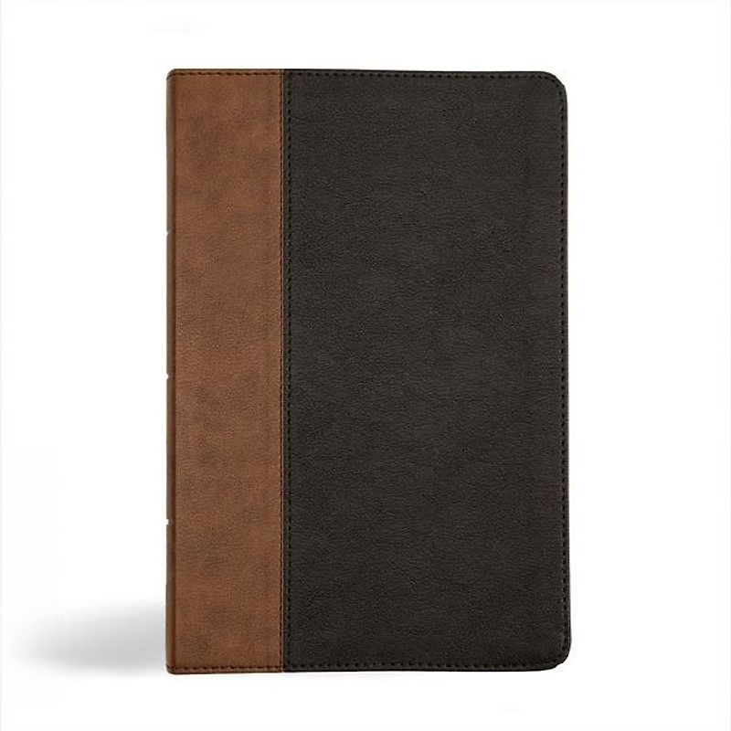 KJV Personal Size Giant Print Bible, Black/Brown Leathertouch, Indexed