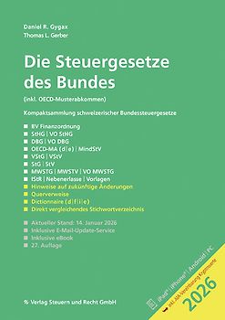 Die Steuergesetze des Bundes 2026