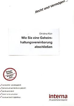 Wie Sie eine Geheimhaltungsvereinbarung abschliessen