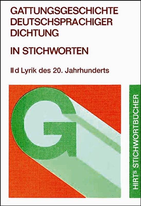Gattungsgeschichte deutschsprachiger Dichtung in Stichworten