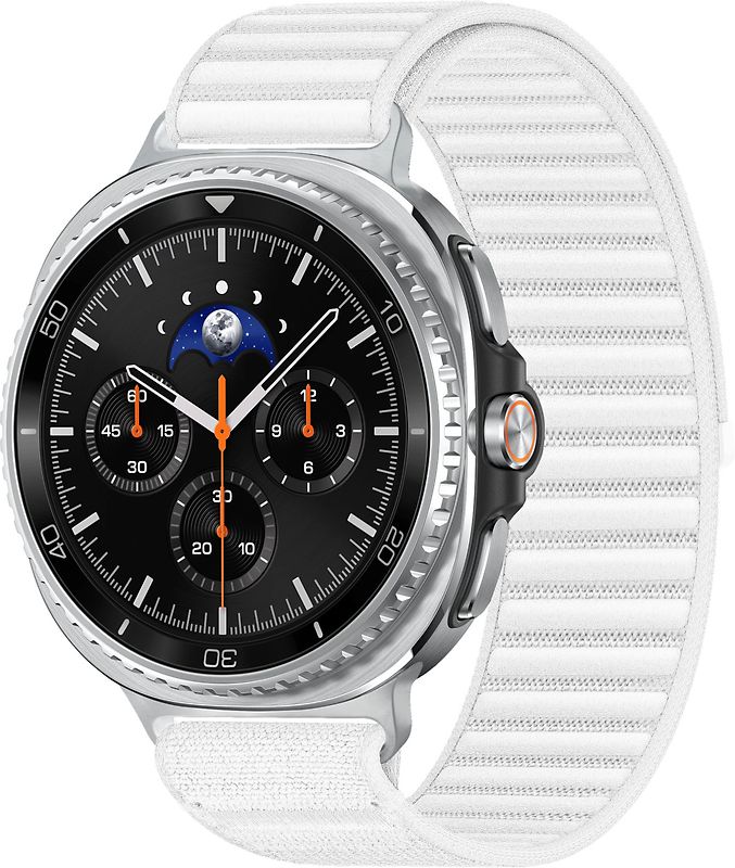 Samsung Galaxy Watch8 Classic 46 mm Boîtier aluminium noir sur Confort M/L blanc [Wi-Fi]