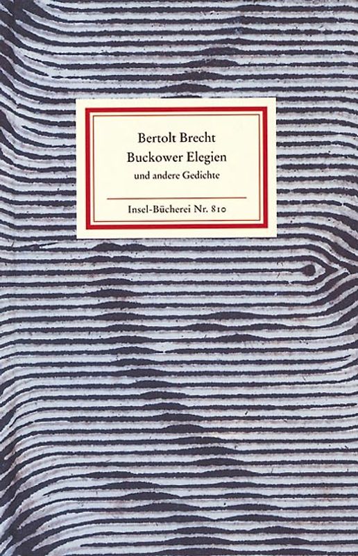 Buckower Elegien. Gedichte im Exil.