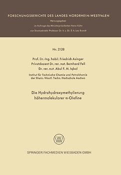 Die Hydrohydroxymethylierung höhermolekularer α-Olefine