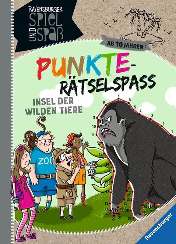 Punkte-Rätselspaß: Insel der wilden Tiere