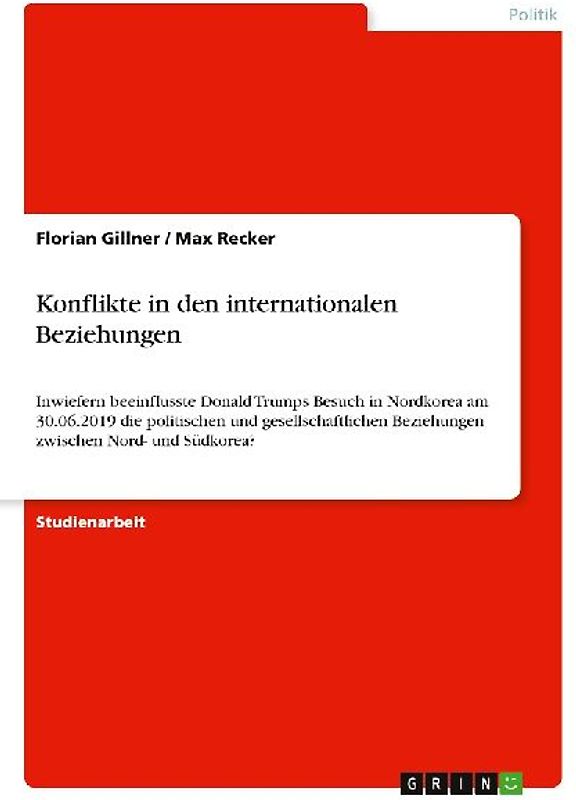 Konflikte in den internationalen Beziehungen