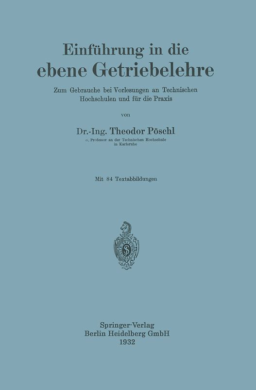 Einführung in die ebene Getriebelehre
