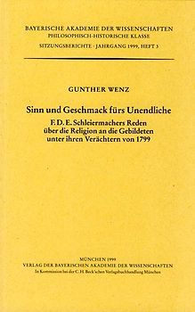 Werke des Verlags der Bayerischen Akademie der Wissenschaften bei... / Sinn und Geschmack fürs Unendliche