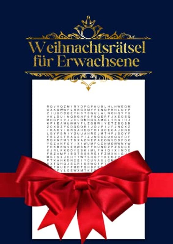 Weihnachtsrätsel für Erwachsene: Wortsuchrätsel mit 1200 versteckten Begriffen