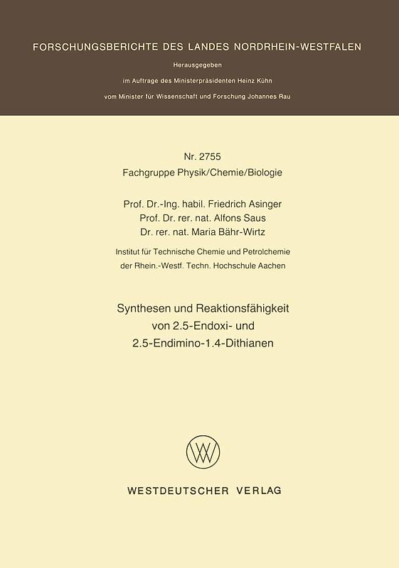 Synthesen und Reaktionsfähigkeit von 2.5-Endoxi- und 2.5-Endimino-1.4-Dithianen