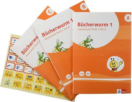 Bücherwurm Fibel. Arbeitsheft PLUS Druckschrift mit Schreibtabelle Klasse 1
