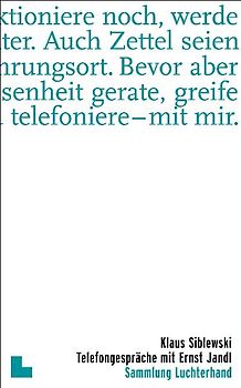 Telefongespräche mit Ernst Jandl