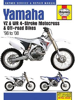 Yamaha YZ & WR 4-stroke Motocross Bikes (98 - 08) Haynes Repair Manual