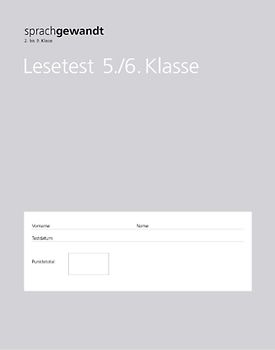 sprachgewandt 2. bis 9. Klasse / Lesetest 5./6. Klasse à 10 Stück