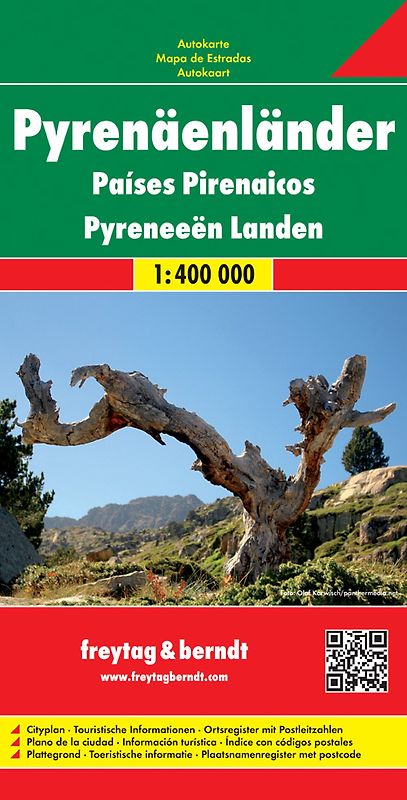 freytag & berndt Straßenkarte Pyrenäenländer 1:400.000