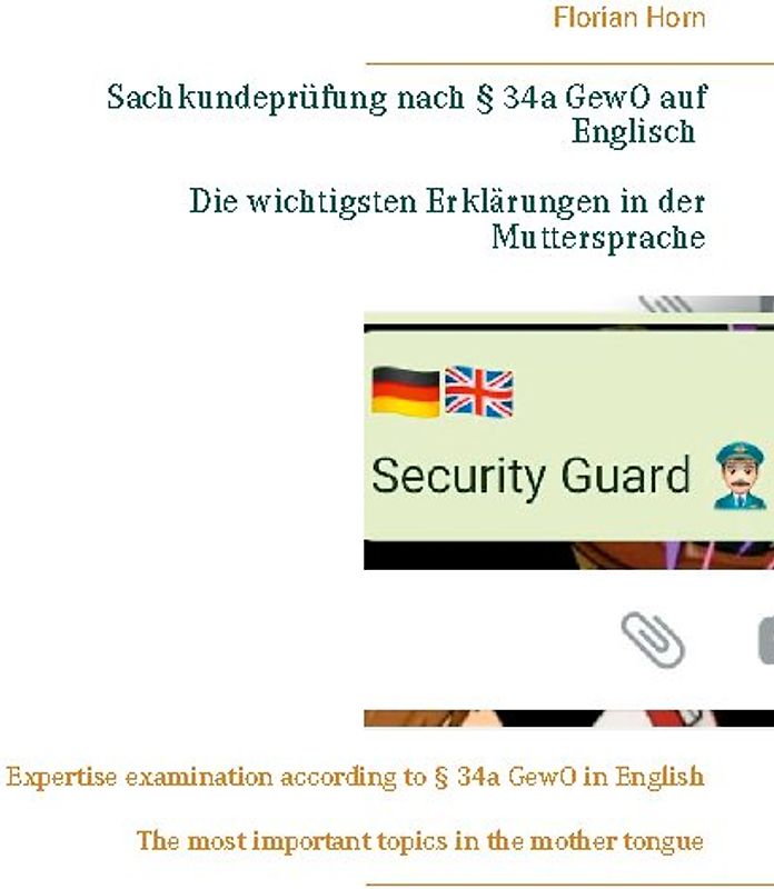 Sachkundeprüfung nach § 34a GewO auf Englisch - Die wichtigsten Erklärungen in der Muttersprache