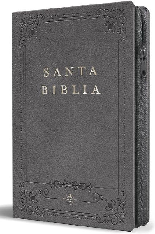 Biblia Rvr 1960 Letra Grande Tamaño Manual, Piel Gris Con Cremallera E Índice / Spanish Bible Rvr 1960 Handy Size Large Print Gray Leathersoft with Zipper