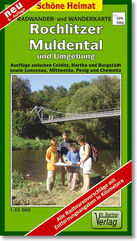 Radwander- und Wanderkarte Rochlitzer Muldental und Umgebung
