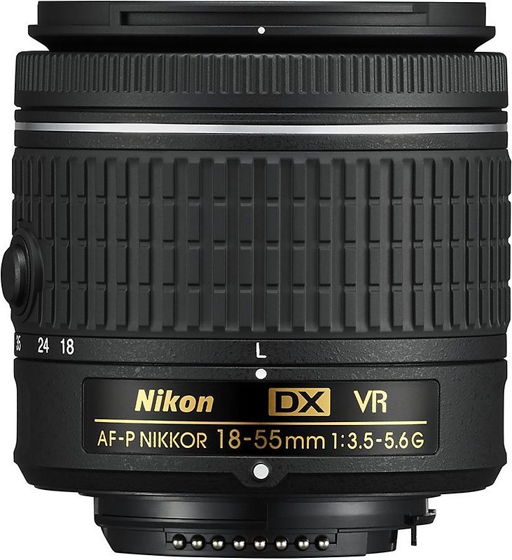 Nikon AF-P DX NIKKOR 18-55mm F3.5-5.6 G VR 55 mm Objectif (adapté à Nikon F) noir