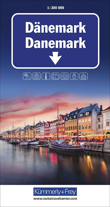 Kümmerly+Frey Strassenkarte Dänemark 1:300.000