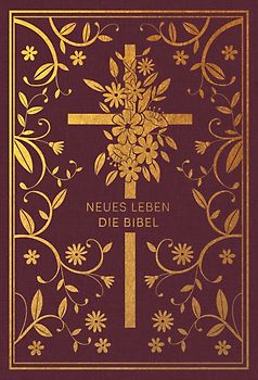 Neues Leben. Die Bibel - Golden Grace Edition, Bordeauxrot