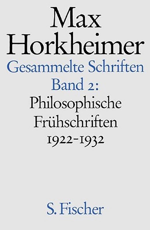 Max Horkheimer. Gesammelte Schriften - Gebundene Ausgaben