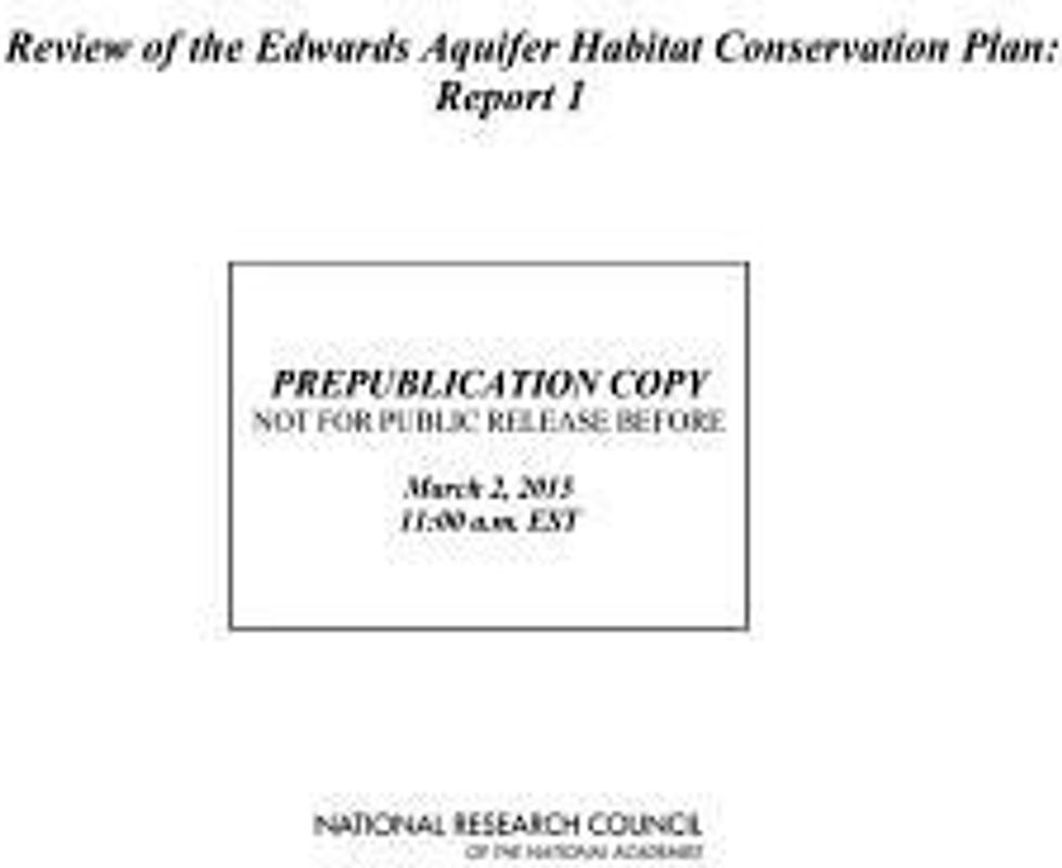 Review of the Edwards Aquifer Habitat Conservation Plan