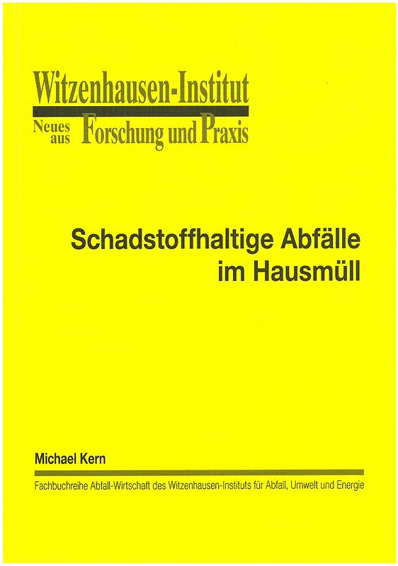 Schadstoffhaltige Abfälle im Hausmüll