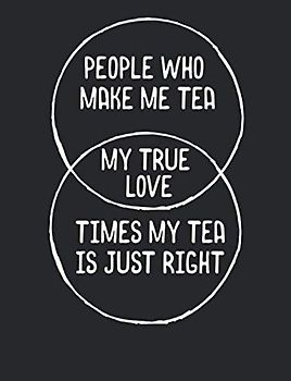People who make me tea, my true love, time my tea is just right: An elegant 110-page 7.44''x 9.69'' Wide Ruled Lined Composition Notebook for fans of tea and tea culture..
