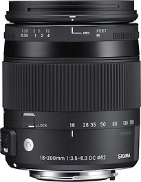 Image of Sigma C 18-200 mm F3.5-6.3 DC HSM OS Macro 62 mm filter (geschikt voor Nikon F) zwart (Refurbished)