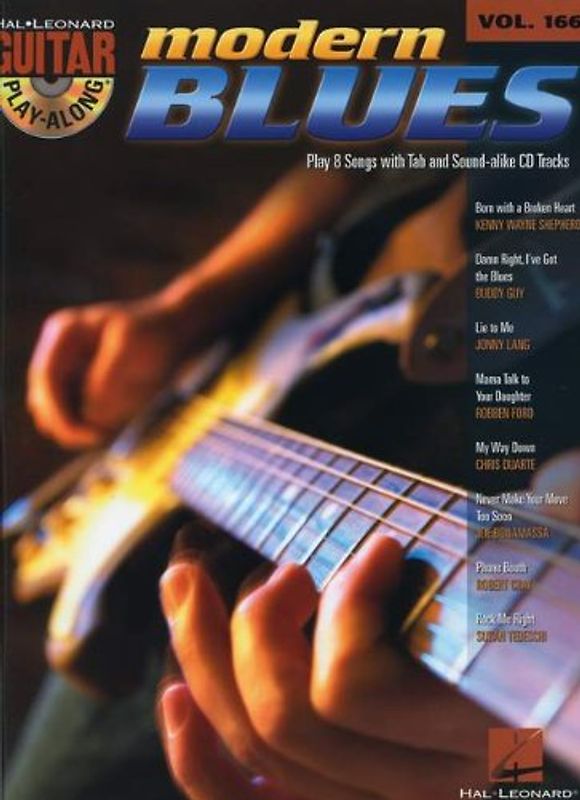 Guitar Play Along Volume 166 Modern Blues Gtr BK/CD (Hal Leonard Guitar Play-Along) - Various