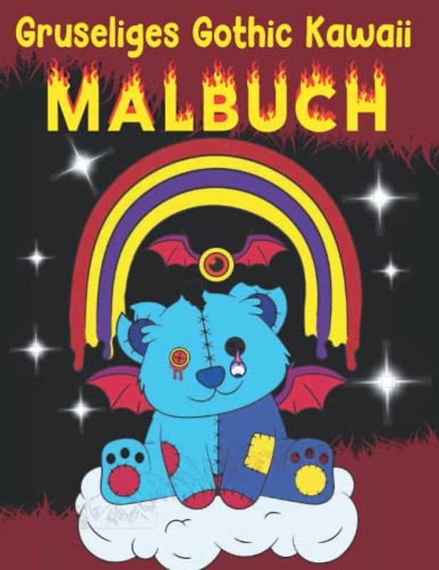 Gruseliges Gothic Kawaii Malbuch: Pastell Horror Ausmalbuch für Erwachsene, Jugendlische und Kinder