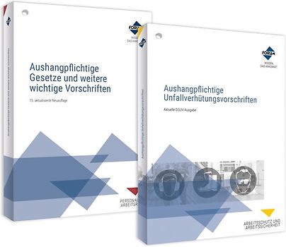 Das Aushang-Paket: Aushangpflichtige Gesetze + Unfallverhütungsvorschriften