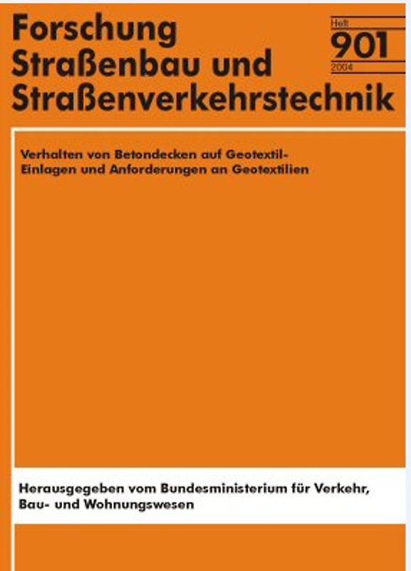 Verhalten von Betondecken auf Geotextil