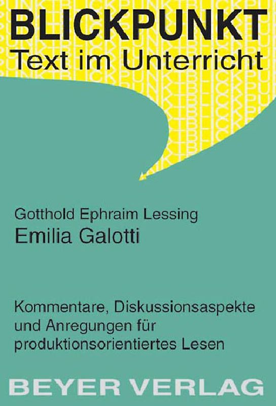 Lessing,Gotthold Ephraim - Emilia Galotti