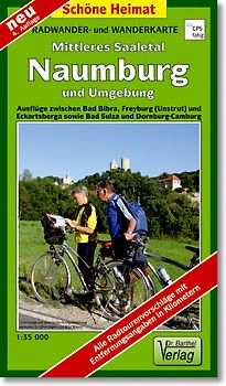 Radwander- und Wanderkarte Mittleres Saaletal Naumburg und Umgebung