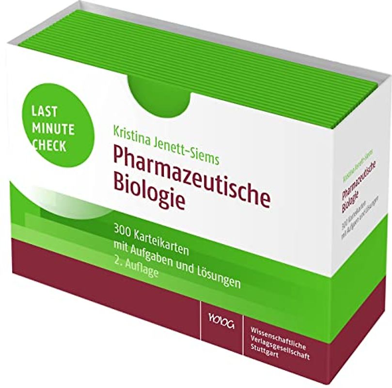 Last Minute Check - Pharmazeutische Biologie: 300 Karteikarten mit Aufgaben und Lösungen / 2. StEx Pharmazie