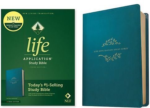 NLT Life Application Study Bible, Third Edition (Leatherlike, Teal Blue, Red Letter)
