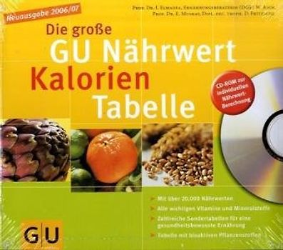 Nährwert-Kalorien-Tabelle Neuausgabe 2006/07 (mit CD), Die große GU