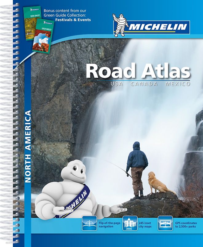Michelin Straßenatlas Nordamerika mit Spiralbindung
