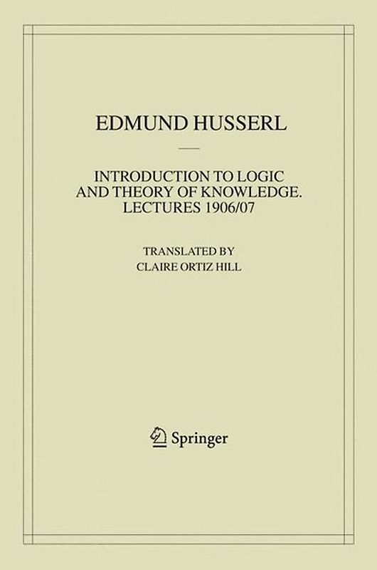 Introduction to Logic and Theory of Knowledge