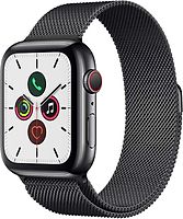 Apple Watch Series 5 44 mm Caja de acero inoxidable negro espacial Pulsera Milanese Loop negra espacial [Wifi + Cellular]