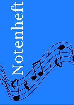 Notenheft: DIN A4 Notenlinienheft | 100 Seiten mit 12 Notenzeilen / Systeme pro Blatt | Papier 90g/m² | Musikheft mit Notenlinien
