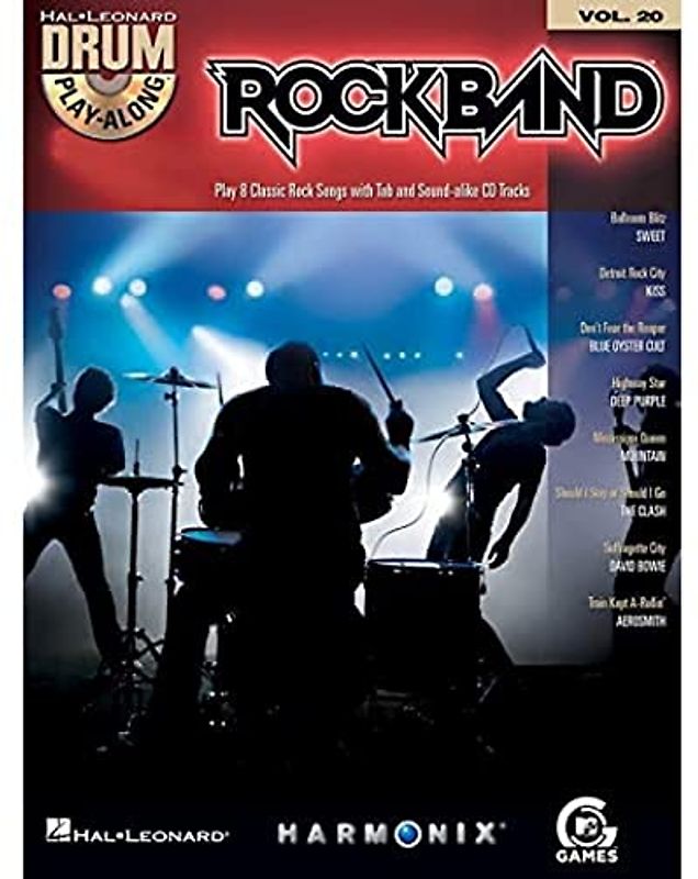 Drum Play Along Volume 20 Rockband Drums Book/Cd