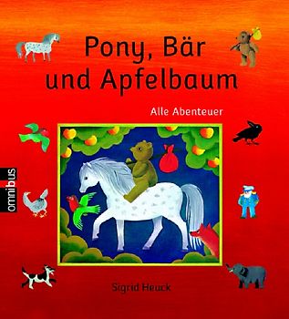 Pony, Bär und Apfelbaum
