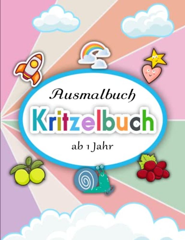 Kritzelbuch ab 1 Jahr - Konzentration: Erstes Ausmalbuch für Kleinkinder ab 1 Jahr | Bietet Stundenlangen Stressabbau